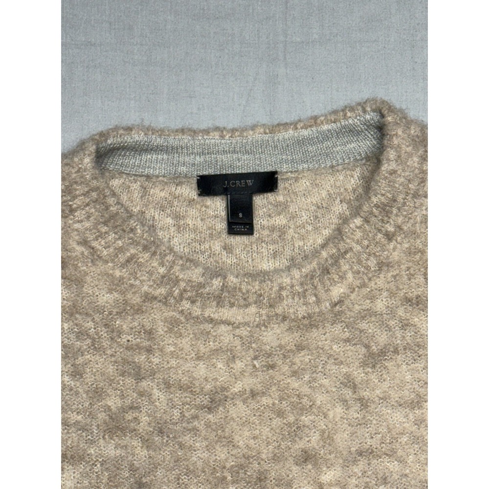 J. Crew Alpaca Merino Wool Crew Neck Sweater 3/4 Sleeve Soft Small - Picture 2 of 7